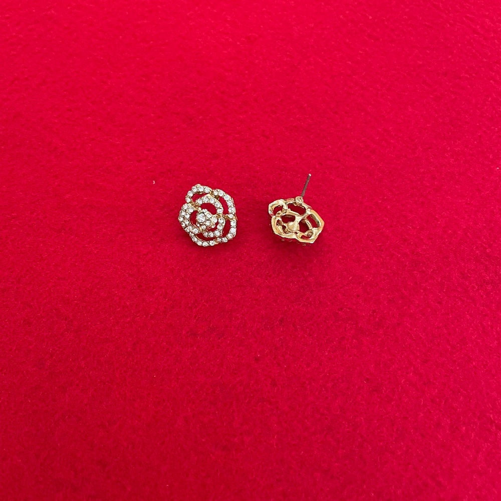 Chrystal rosette earrings
